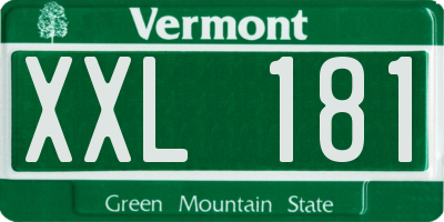 VT license plate XXL181