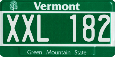VT license plate XXL182