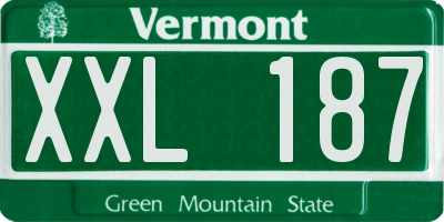 VT license plate XXL187