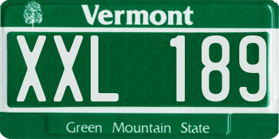 VT license plate XXL189
