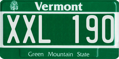 VT license plate XXL190