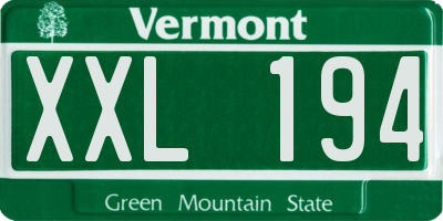VT license plate XXL194