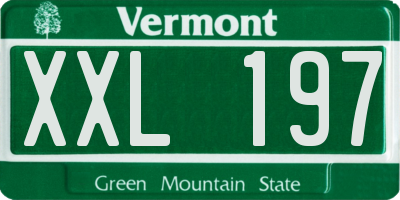 VT license plate XXL197