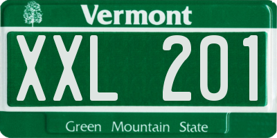 VT license plate XXL201