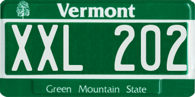 VT license plate XXL202