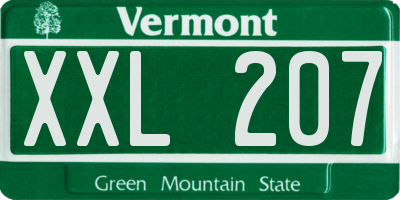 VT license plate XXL207