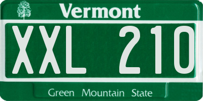 VT license plate XXL210