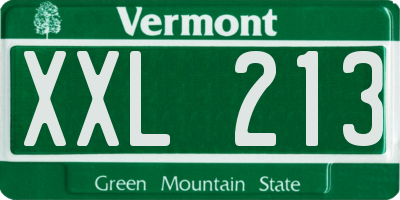 VT license plate XXL213