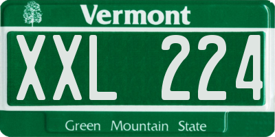 VT license plate XXL224