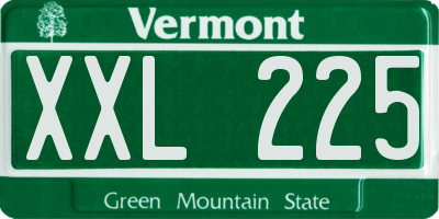 VT license plate XXL225