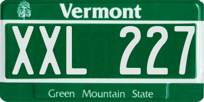 VT license plate XXL227