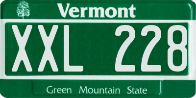 VT license plate XXL228