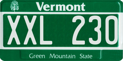 VT license plate XXL230