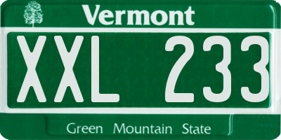 VT license plate XXL233