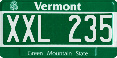 VT license plate XXL235