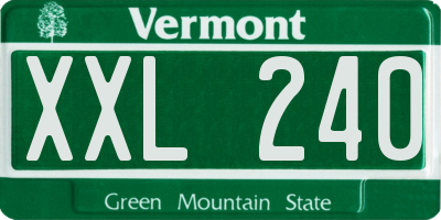 VT license plate XXL240
