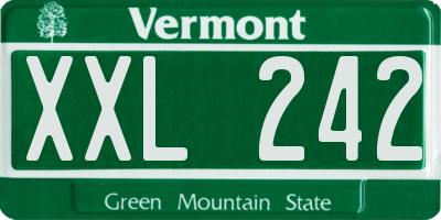 VT license plate XXL242