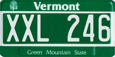 VT license plate XXL246