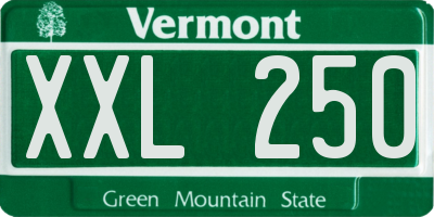 VT license plate XXL250