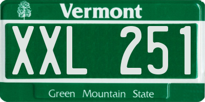 VT license plate XXL251