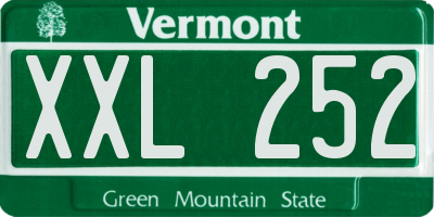 VT license plate XXL252