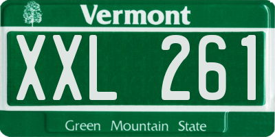 VT license plate XXL261