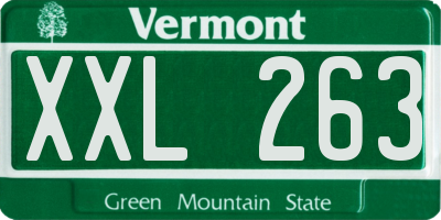 VT license plate XXL263