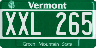 VT license plate XXL265