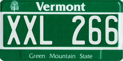VT license plate XXL266