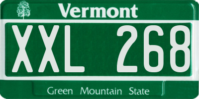 VT license plate XXL268
