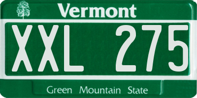 VT license plate XXL275