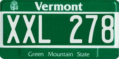 VT license plate XXL278