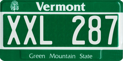VT license plate XXL287