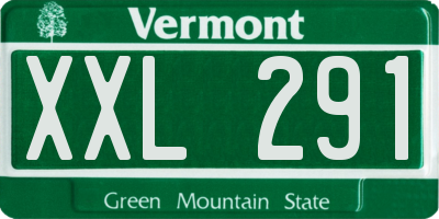 VT license plate XXL291