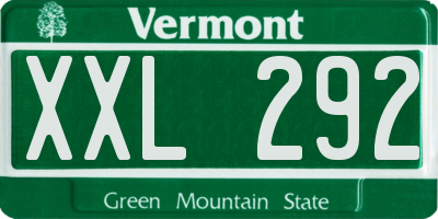 VT license plate XXL292