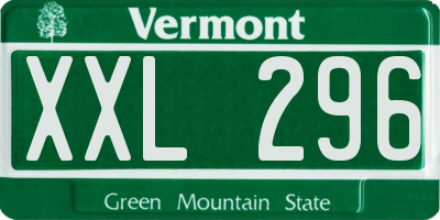 VT license plate XXL296
