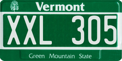 VT license plate XXL305