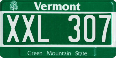 VT license plate XXL307