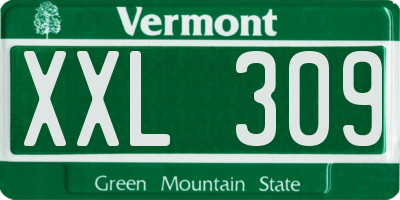 VT license plate XXL309