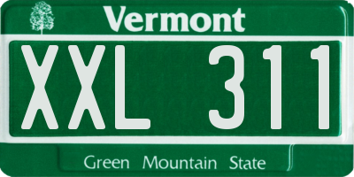 VT license plate XXL311