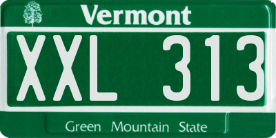 VT license plate XXL313