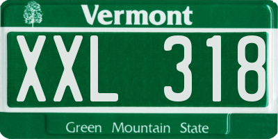 VT license plate XXL318