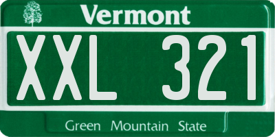 VT license plate XXL321