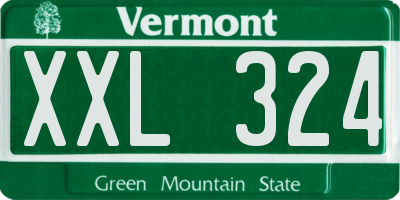 VT license plate XXL324
