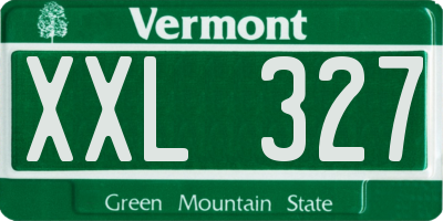 VT license plate XXL327