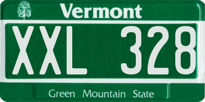 VT license plate XXL328