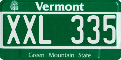 VT license plate XXL335