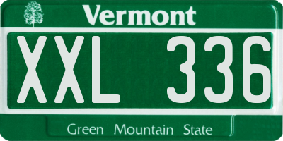 VT license plate XXL336