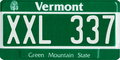 VT license plate XXL337