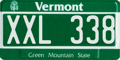 VT license plate XXL338